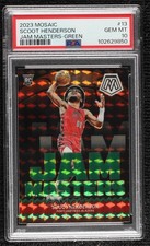 2023-24 Panini Mosaic Jam Masters Green Prizm Scoot Henderson PSA 10 GEM MT 0x3f