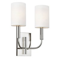 Wandlampe Chrom Weiß 2X E14 In Metall Stoff Urava Wandleuchte Schlafzimmer