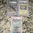 Graded Pokemon Lot Rayquaza EX 76 Zapdos fossil 15 Rare Pokémon play Vaporeon 23