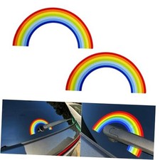 2 PCS Rainbow Car Stickers, Cute Rainbow Color Car Rear Windshield Wiper