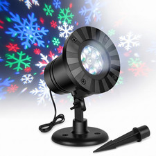 Christmas Snowflake Projector Light Multicolor with Ground Stake Base