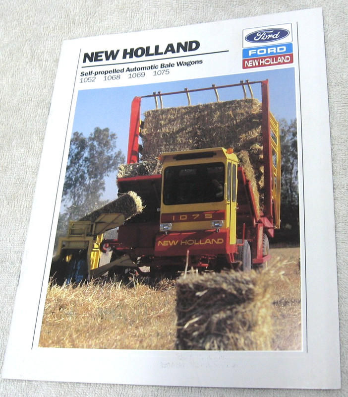 1988 FORD NEW HOLLAND SELF PROPELLED AUTOMATIC BALE WAGONS BROCHURE ORIGINAL