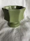 VTG Hull Small Green Glaze Pedestal Vase Planter  3.5” Mid  Century