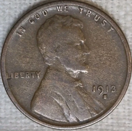 1913 S Lincoln Cent VG+ or Fine. Breaking up Sets. True Auction.