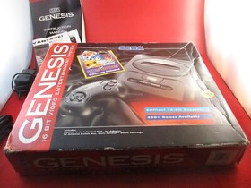 Sega Genesis Model 2 Console w/ Box Controller Cord Sonic Spinball System Manual