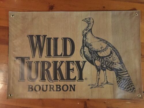 Wild Turkey Bourbon VINYL man cave poster print banner home decor wall hanging  - Picture 1 of 5