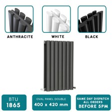 Vertical Designer Radiator Oval Column Tall Upright Central Heating Radiators UK