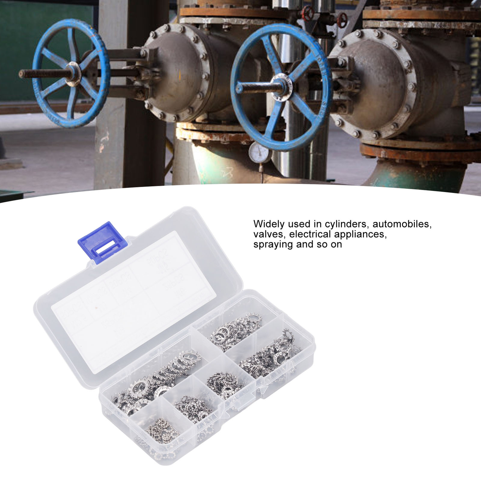 300Pcs External Tooth Star Lock Washer M2.5 M3 M4 M5 M6 M8 Star Lock