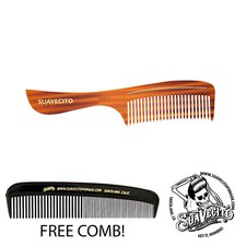 Suavecito Deluxe Amber Handle Comb 8 in.