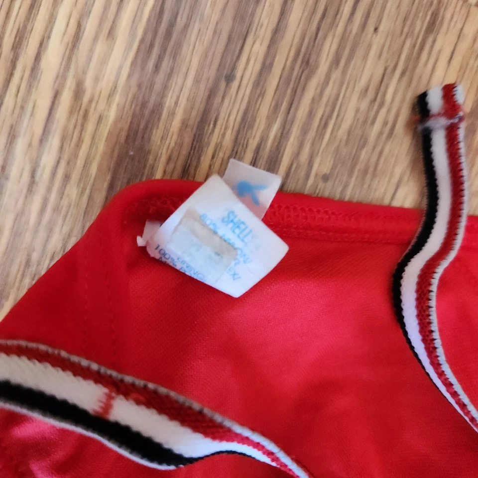 Bikini Playboy vintage rojo y negro sujetador superior e inferior talla 6/M Chicago Bulls Foto 4 de 4