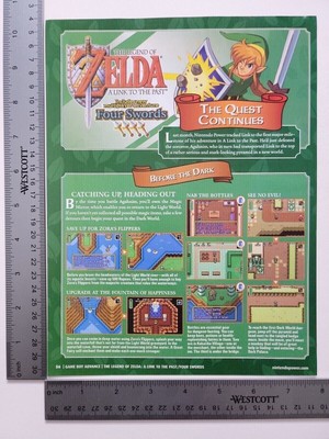 Zelda Link To The Past Four Swords Original Print Ad / Poster Game Gift Art