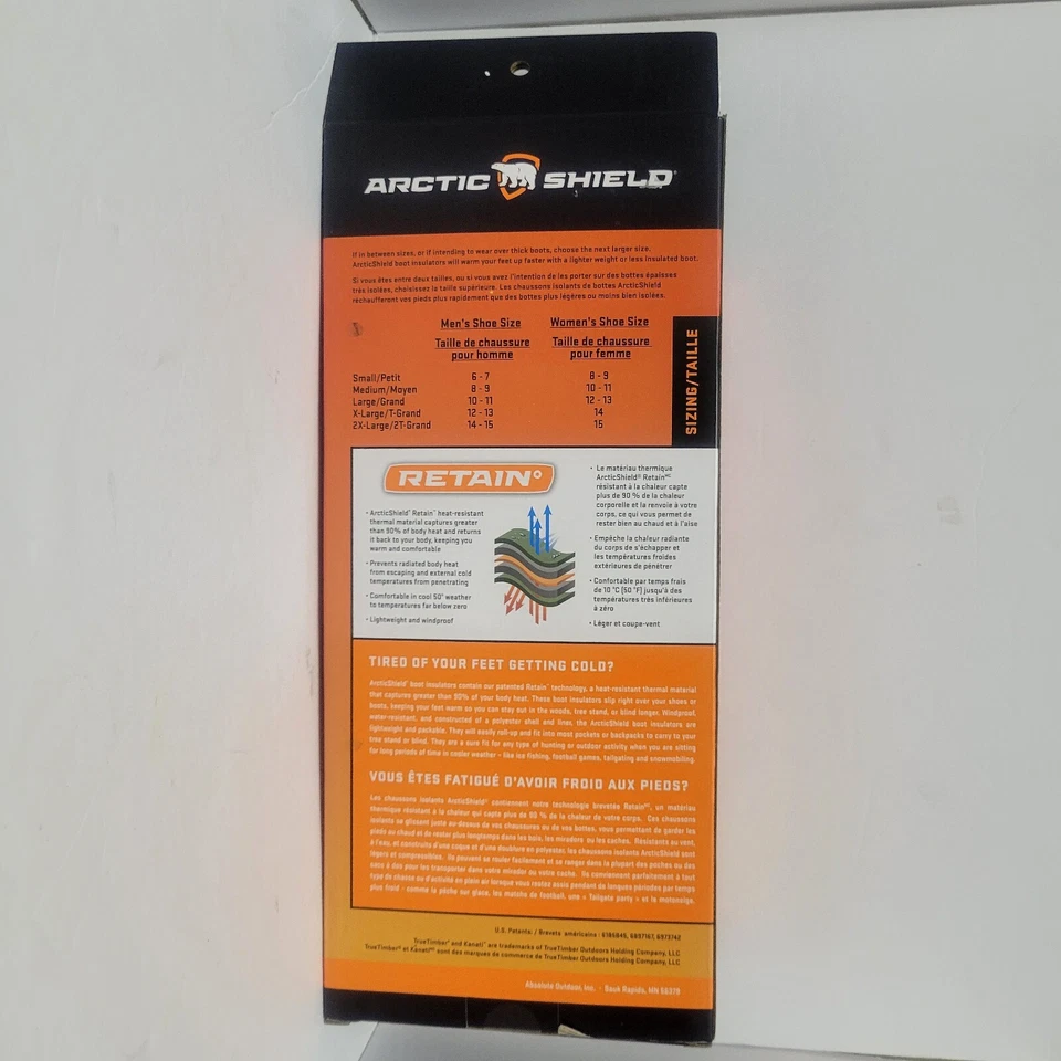 ArcticShield 523004-870-040-16 BOOT INSULATOR Large 10-11 Realtree Edge 90% Heat - Image 3 of 4