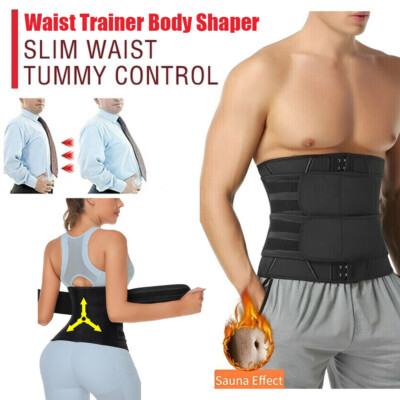 Men's Sweat Sauna Belt Waist Trainer Body Shaper Compression Abdominal Workout