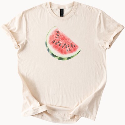 Watermelon Slice Graphic Tee Summer Fruit Shirt Watermelon Print Top