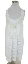 Antica Sartoria by Giacomo Cinque Beaded Eyelet Lace Boho White Dress Sz O/S 