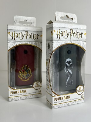 Two Harry Potter Power Bank Battery | 'Draco Dormiens Nunquam Titillandus'  | NEW