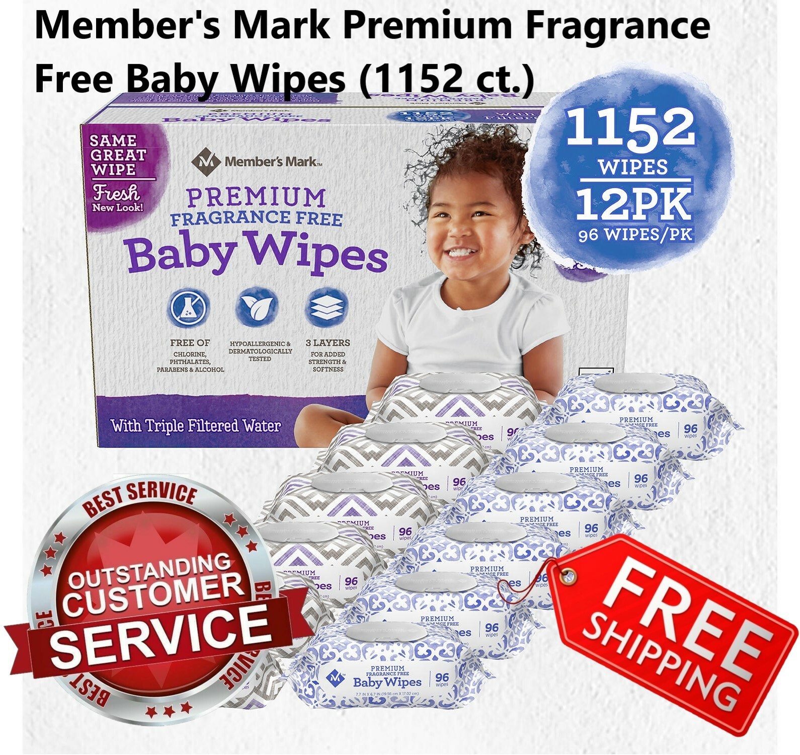 members mark unscented wipes