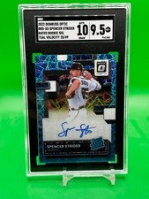 Spencer Strider 2022 Optic Rookie Teal Velocity Auto /49 SGC 9.5/10 Braves