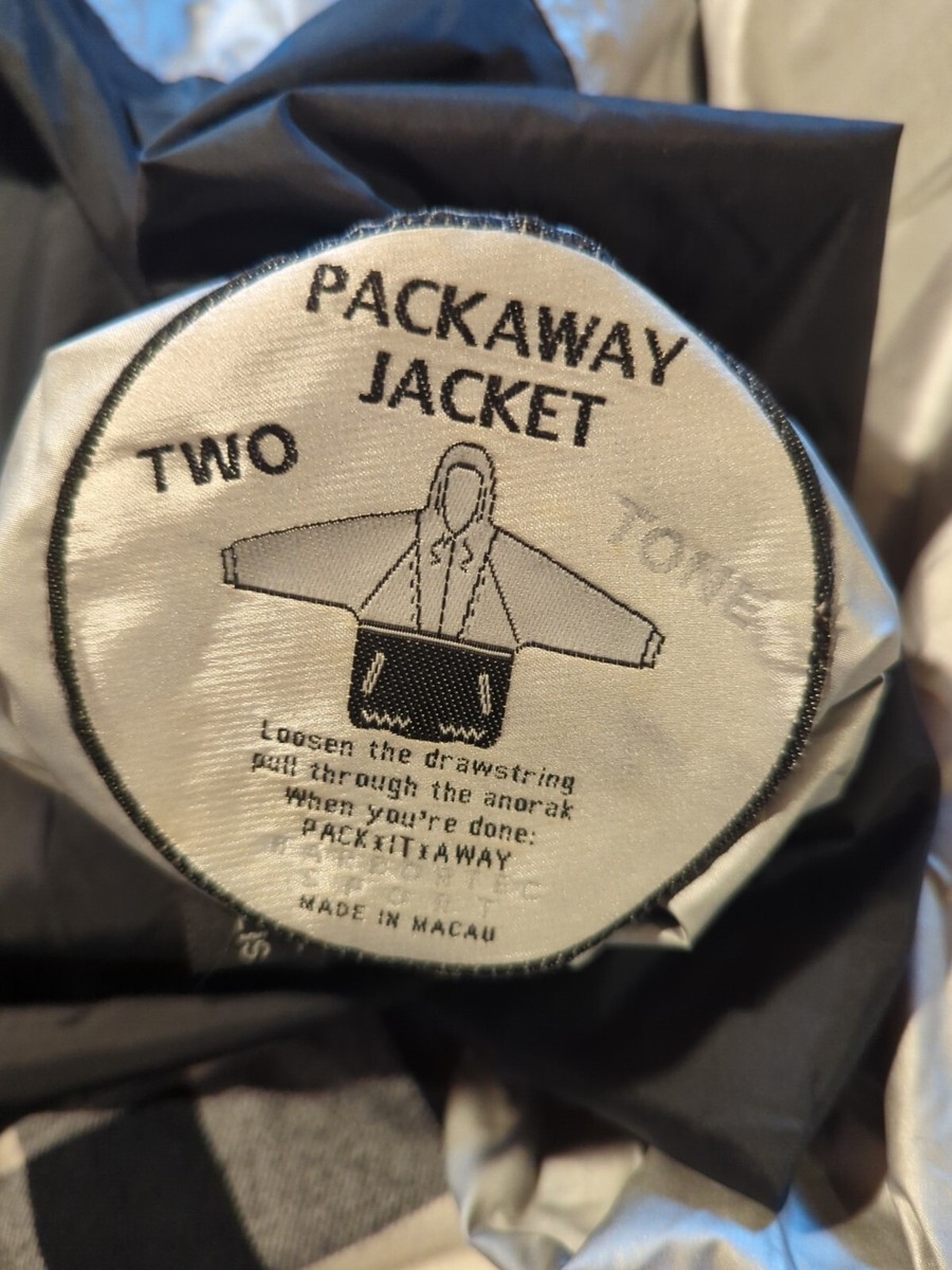 Harbortec Sports Packaway Windbreaker Jacket Two Tone 1/2 Zip L/XL