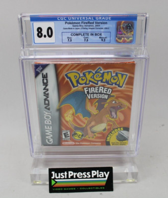 Pokemon: FireRed Version Nintendo Game Boy Advance GBA CIB CGC Graded 8.0