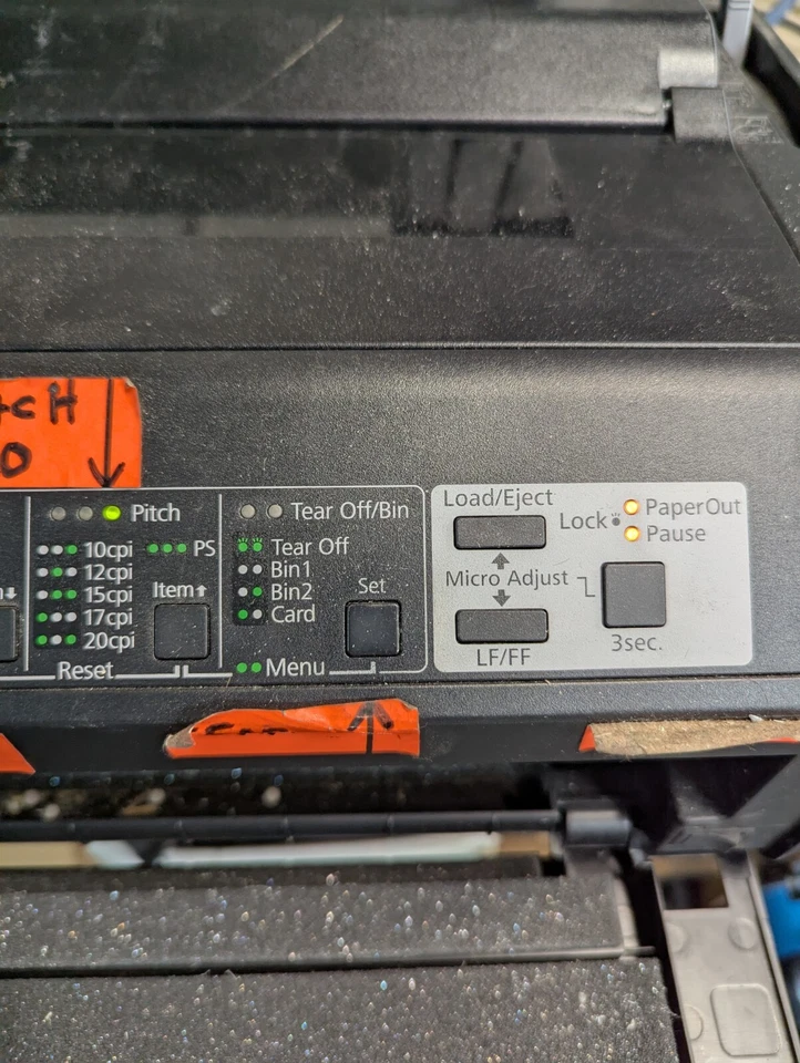 Epson LQ-2090II N Impact Printer - Black PB34B Untested FOR REPAIR - Image 2 of 4