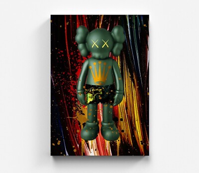 Bearbrick Leinwand Graffiti Kaws Bear Dekoration Kleiner Junge Pop Art Wandbild