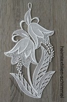 Plauener Spitze ® Fensterbild Glockenblume Deko Blumen Fensterdekoration Sommer