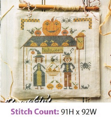 PUMPKIN'S HOUSE   - CROSS  STITCH PATTERN ONLY -    ZA - HEV