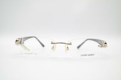 Vintage Gerry Weber GW 1001 Gold Brown Rimless Glasses Frame NOS