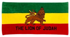 Rasta RGY, Red Green and Yellow Large Summer Beach Towel 