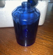 Cobalt Blue Mini Round Glass Jar or Bud Vase