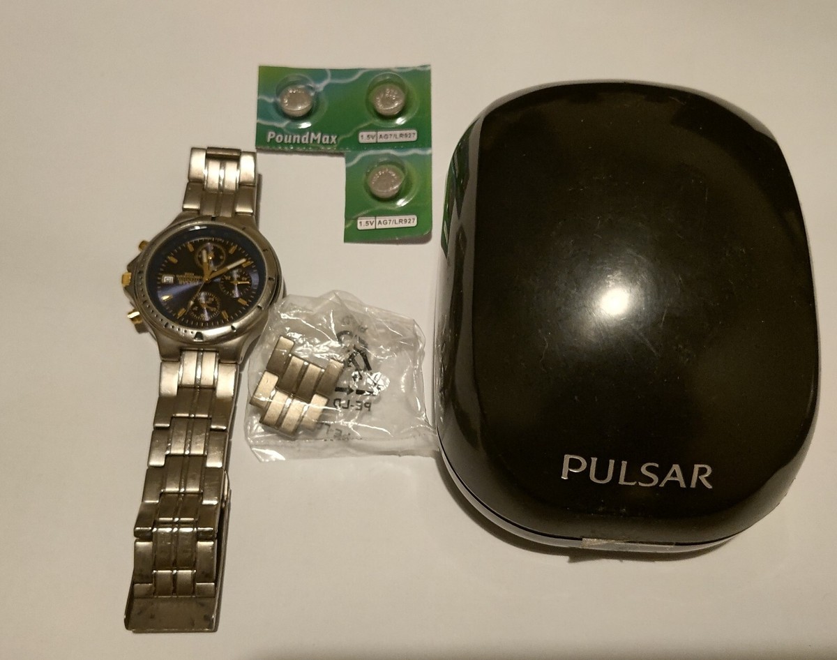 Pulsar Titanium Chronograph 100m watch YM92-X073