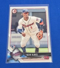 2018 Bowman RC Ozzie Albies #62 Atlanta Braves Rookie Baseball Card -- X. rookie card picture