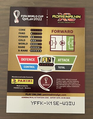 CARTE PANINI ADR&Eacute;NALYN XL Qatar 2022. Lionel MESSI Argentine. Goal