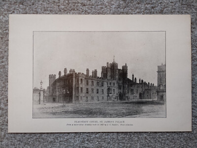 Flagstaff Court, St James's Palace - Antique Print - 1894