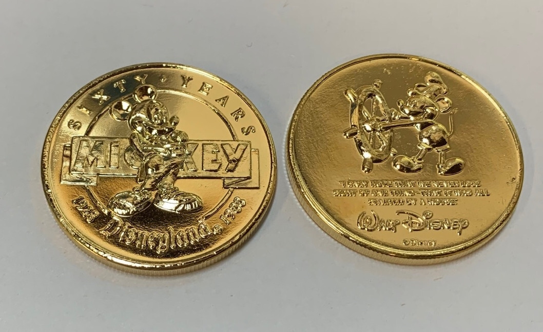 Disneyland 1988 Mickey Mouse 60th 22K Gold Plated Bronze