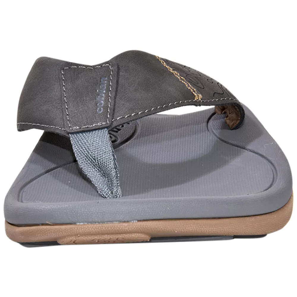 Cobian Men's Sumo-Terra Flip-Flops Grey Sandal Shoes