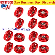 14x Aluminum Alloy Bearing Pulley Wheel Cable Machine Home Gym Fitness Equipment