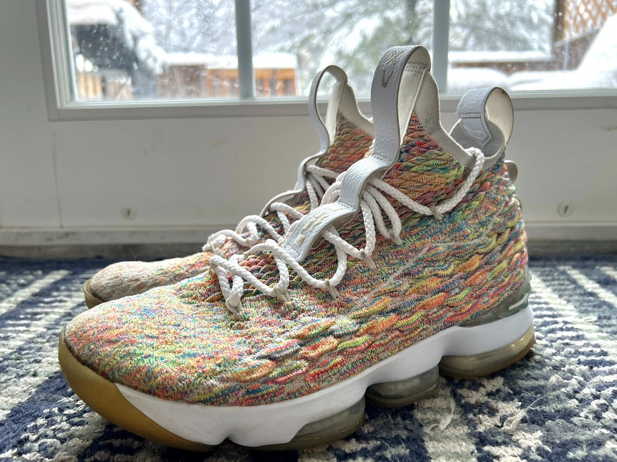 emulering jorden Gå i stykker Size 9.5 Nike LeBron 15 Fruity Pebbles 2018 888413807207 | eBay