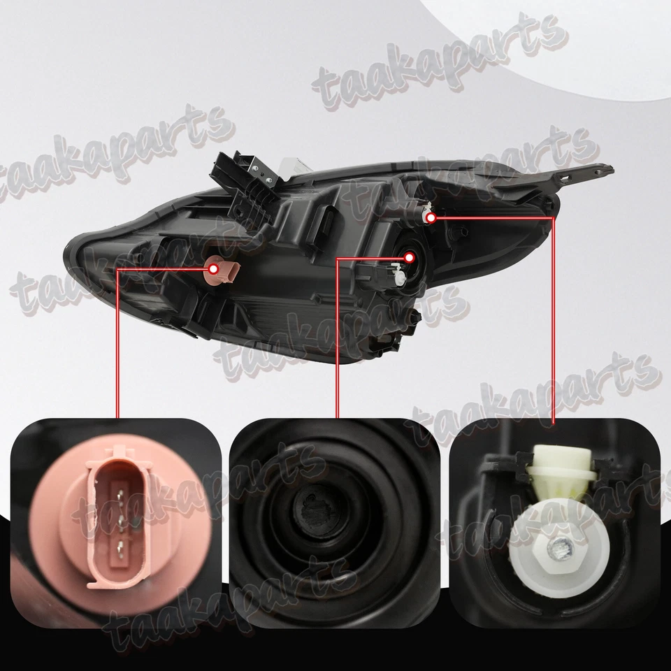 Par de faros halógenos sin bombillas para Nissan Versa 2015-2019 sedán Foto 3 de 4