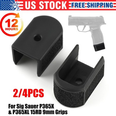 2/4x Pinky Extension Adapter for Sig Sauer P365X& P365XL 15RD 9mm mag Extender