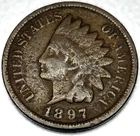1897 Indian Head Cent Penny Good Condition 1c One Cent US Coin- 0743