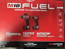 Milwaukee M18 FUEL 18V 2-Tool Combo Kit - Red (3697-22) New In Box
