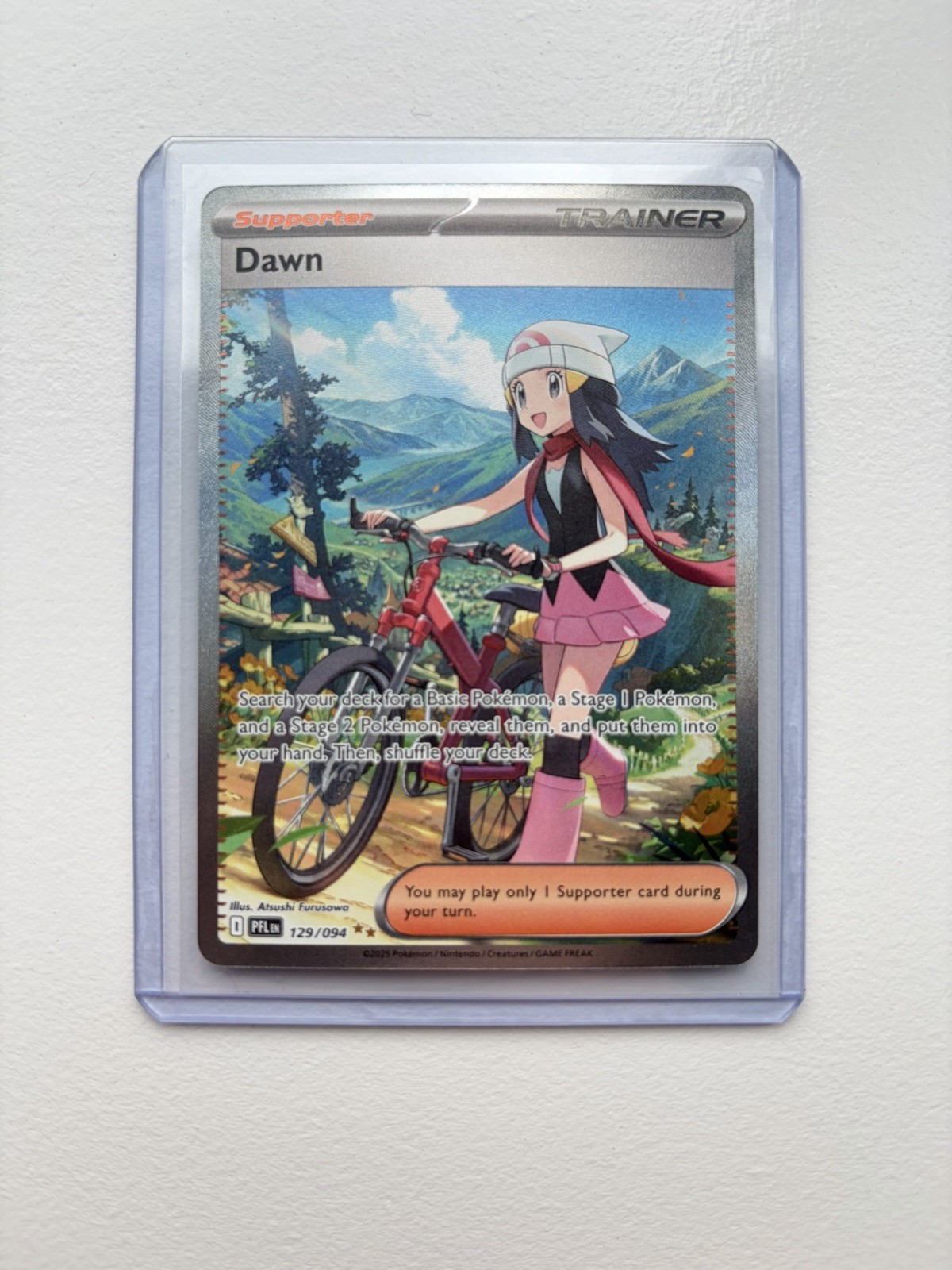 Pokemon Dawn Trainer Special Illustration Rare Holo 129/094 Phantasmal Flames