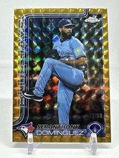 🔥Seranthony Dominguez 2025 Topps Chrome Update #USC100 Gold Geometric /50 SP