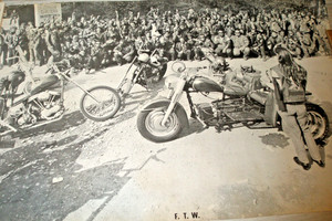 1970 FTW Bandidos Harley MC Houston Blacklight Poster Co Biker Poster 1% RARE!