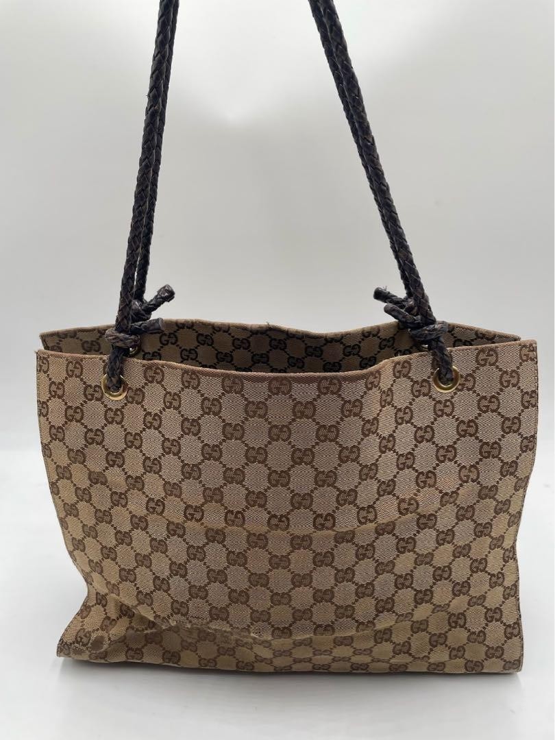 Authentic Japanese Gucci GG Canvas Tote Bag