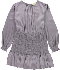 Michael Kors Womens Smocked Satin Mini Dress