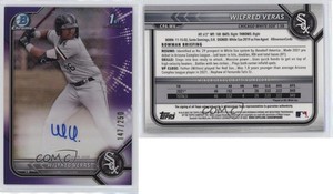 2022 Bowman Chrome Prospect Purple Refractor /250 Wilfred Veras #CPA-WV Auto