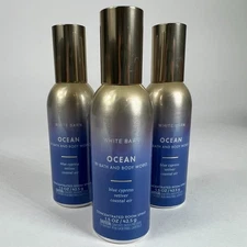 Bath and Body Works Ocean Room Spray for Home 1.5 oz White Barn Pack of 3